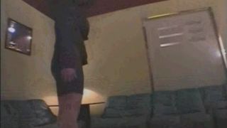 Human slave gets pooped on his face while girl sits on it