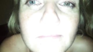 Blonde girl wakes up to eat shit