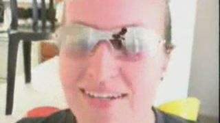 pooping amateur with glasses