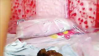 Asian Girl pooping on webcam