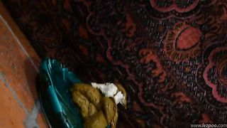 Bitchs poop and cum