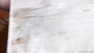 Anal and vaginal masturbation with a shitty dildo