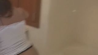 Cute Teen shitting in the sink