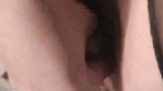 Girl masturbates with shit filled condome