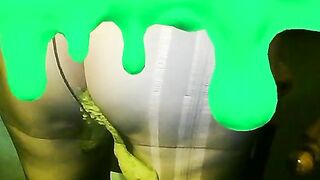 Ass in pantyhose pooping diarrhea