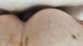 Dirty poop covered cock banging asshole