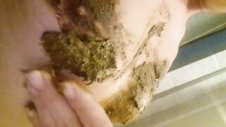 Sweet poop covered tits