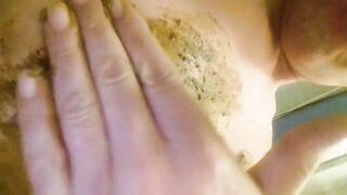 Sweet poop covered tits