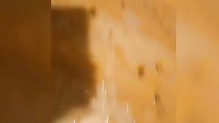 Cheeky ebony babe poops hard