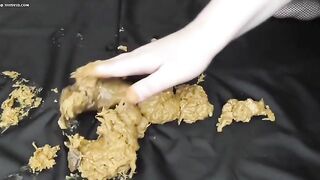 Amazing scat dildo fuck