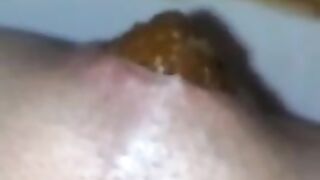 Closeup of tasty hard poop