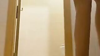 Cute college teen girl and sexy poop