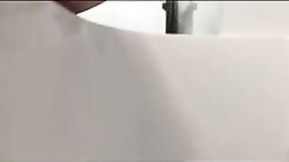 Long piss and big hard turd