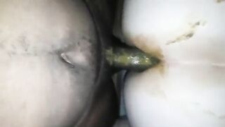 Throat and anal scat fuck