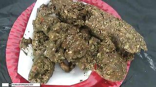 Hairy milf and tasty grainy poop