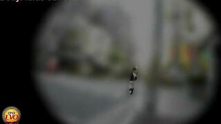 Pretty hot Japanese brunette girl pooping