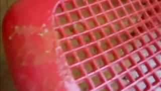 Lovely ass girl and dirty poop