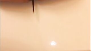 Big butt lovely mommy shitting diarrhea on the floor