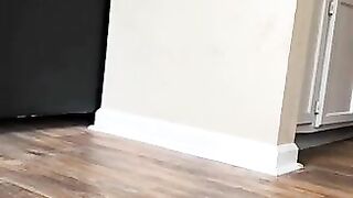 Sexy ebony with big booty poops after enema