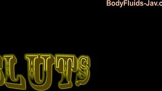 Naughty hot ass brunette girl pooping