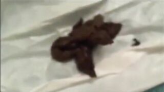 Young brunette babe shits in doggy style