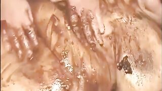 Chunky brunette mature slut drilled in scat fuck