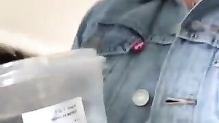 Amateur lady long messy poop