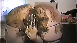 Anal fuck with dildo white shitting