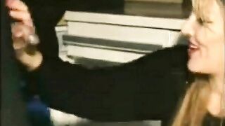 Sexy blonde boss love shitting on her coworker