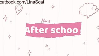 Eating shit and masturbating after school