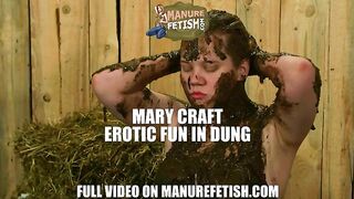 Gorgeous girl Mary Craft playing in the dung