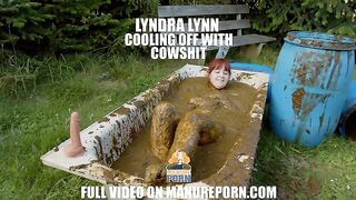 Smearing and masturbating in the cowshit
