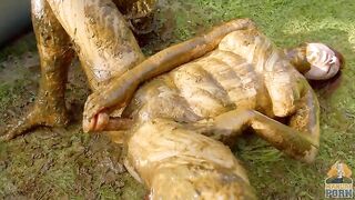 Smearing and masturbating in the cowshit