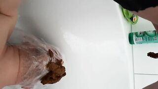 Hairy wife poops on her poor hubby