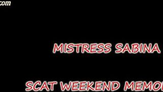 Cute skinny mistress Sabina poops