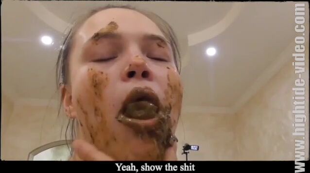 Slut Sasha Fucked And Fed Shit