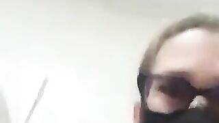 Girl with butt plug in ass spreads her ass cheeks