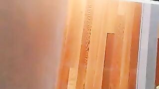 Girl is confined in fishnet stockings while shitting on herself