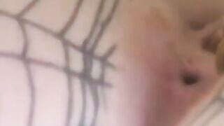Woman's asshole is filled with barbwire