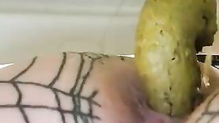 Dirty horny milf and tasty poop