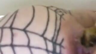 Closeup of horny milf big turd