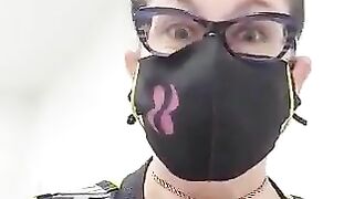 Nerdy milf and hard poop