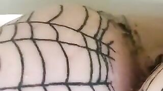 Nerdy milf and hard poop