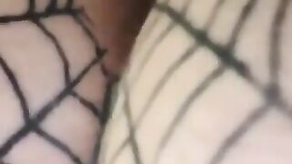 Beautiful mature lady in glasses pooping pov