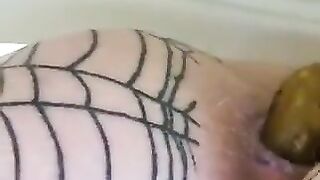 Juicy closeup and mature poop pov