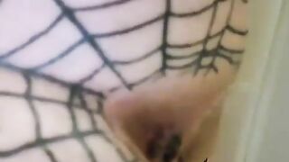 Closeup of hot pooping slut