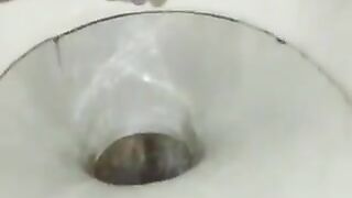 POV shitting closeup