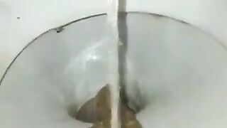 POV shitting closeup