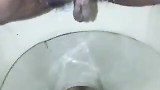 POV shitting closeup
