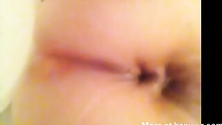 Dirty gaping pussy and poop